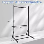 Support à vélos, rangement vertical autoportant pour 5 vélos - Capacité de 136 kg, hauteur réglable, support intérieur, noir
