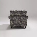Fauteuil tapissé de fleurs - Tissu chenille, fauteuil confortable pour salon, chambre ou bureau