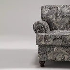 Fauteuil tapissé de fleurs - Tissu chenille, fauteuil confortable pour salon, chambre ou bureau