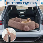Lit pour chien humain, 180 x 114 x 30 cm, grand lit pour chien avec couverture, poches de rangement, poignée portable, housse amovible, lit pour animal de compagnie taille humaine pour adulte