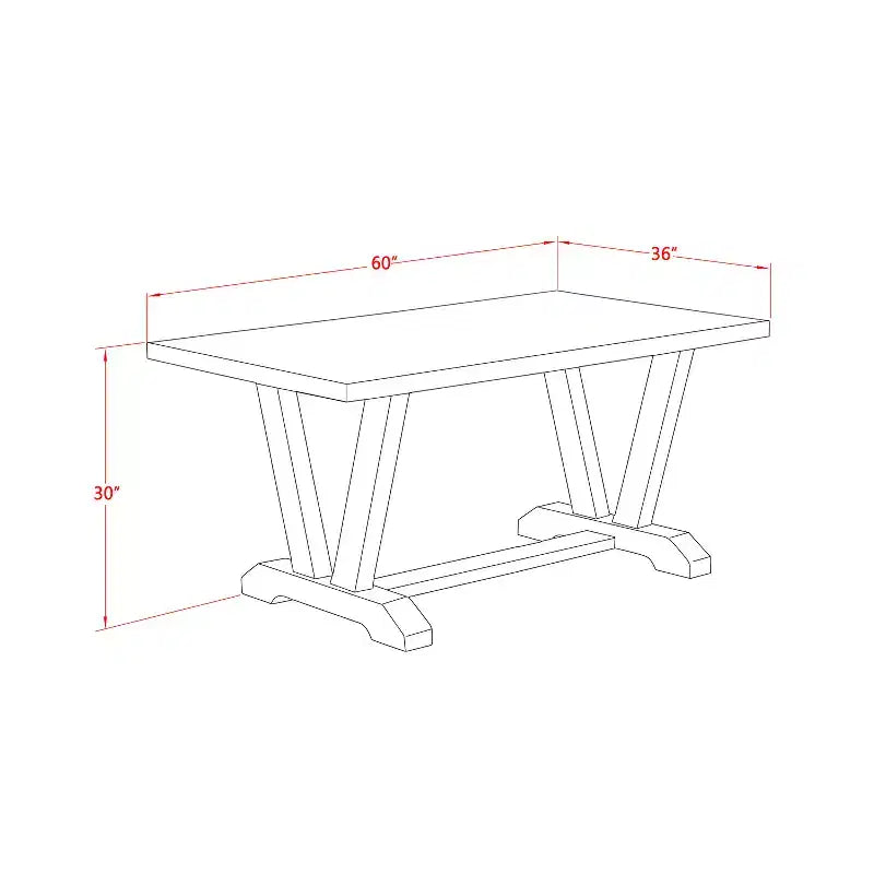 Table à manger HomeStock style V 36X60 po
