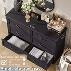Commode à 5 ou 6 tiroirs pour chambre à coucher, commode de style rustique moderne en bois, meuble de rangement pour chambre, salon, chambre d'enfant.
