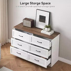 Commode à 5 ou 6 tiroirs pour chambre à coucher, commode de style rustique moderne en bois, meuble de rangement pour chambre, salon, chambre d'enfant.