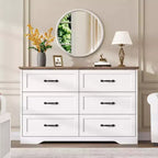 Commode à 5 ou 6 tiroirs pour chambre à coucher, commode de style rustique moderne en bois, meuble de rangement pour chambre, salon, chambre d'enfant.