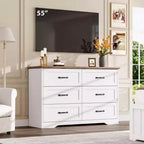Commode à 5 ou 6 tiroirs pour chambre à coucher, commode de style rustique moderne en bois, meuble de rangement pour chambre, salon, chambre d'enfant.