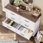 Commode à 5 ou 6 tiroirs pour chambre à coucher, commode de style rustique moderne en bois, meuble de rangement pour chambre, salon, chambre d'enfant.