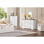 Commode à 5 ou 6 tiroirs pour chambre à coucher, commode de style rustique moderne en bois, meuble de rangement pour chambre, salon, chambre d'enfant.