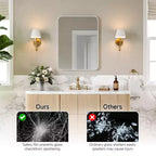 Miroir de salle de bain mat, miroir de courtoisie rectangulaire arrondi pour au-dessus de l'évier, miroir mural, verre trempé HD et cadre en aluminium antirouille