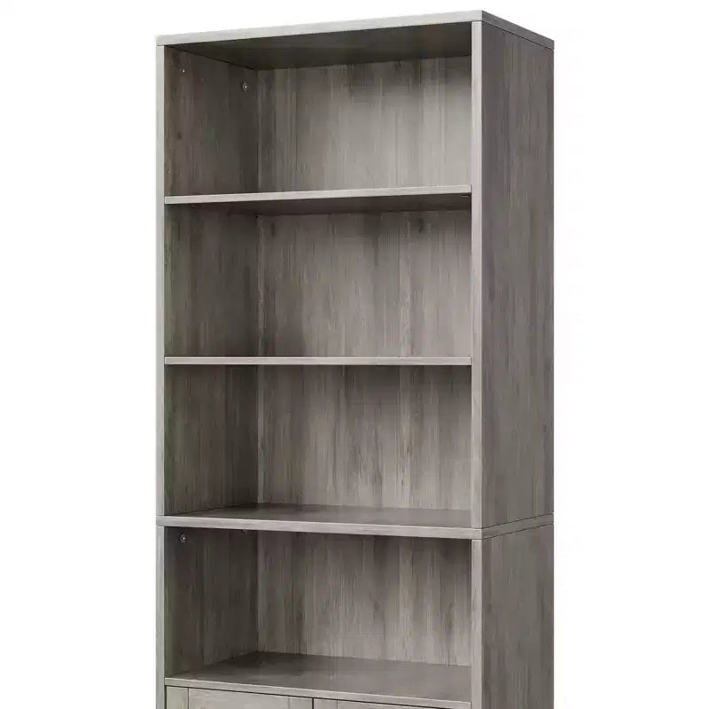 Bibliothèque en bois de ferme à 6 étagères de 181 cm avec portes, meuble de rangement industriel pour chambre à coucher, salon et bureau