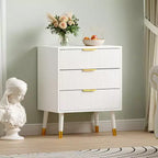 Commode moderne à 3 tiroirs - Grande table de chevet et rangement pour chambre et salon