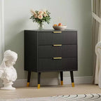 Commode moderne à 3 tiroirs - Grande table de chevet et rangement pour chambre et salon