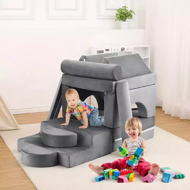 Canapé modulaire pour enfants 13 pièces, canapé pour tout-petits pour garçons et filles créatifs, canapé de jeu modulaire convertible pour enfants, canapé pour enfants pour salle de jeux, 56,7x28,35