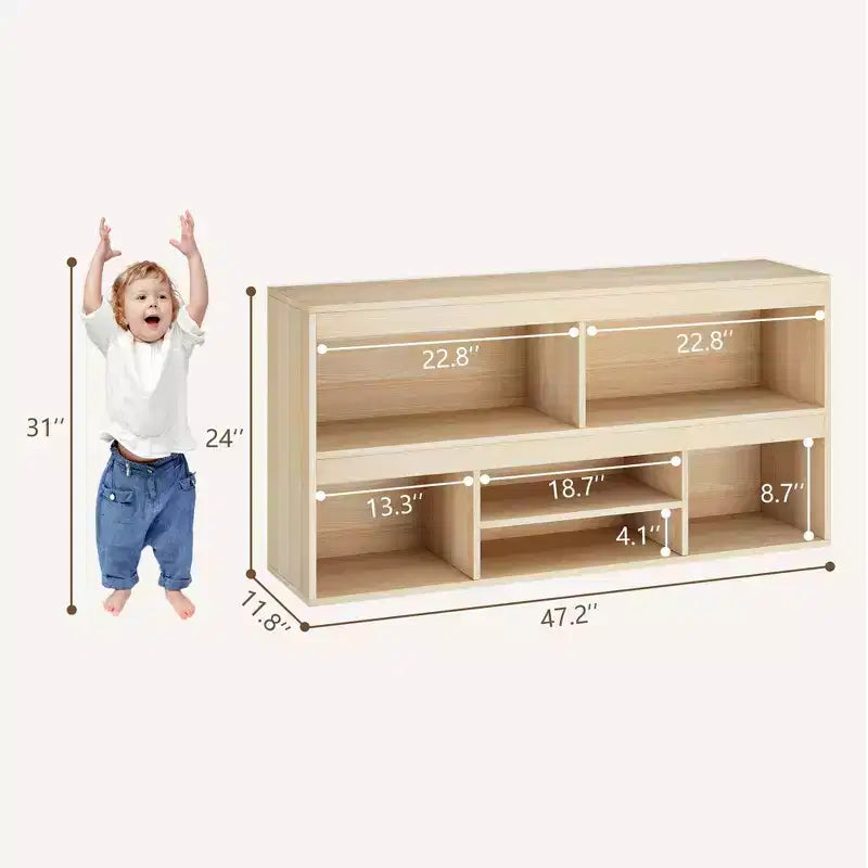 Étagère à Livres pour Enfants avec Tiroir, Organisateur de Rangement de Jouets en Bois, Bibliothèque Blanche pour Salle de Jeux, Salle de Classe, Chambre d'Enfant