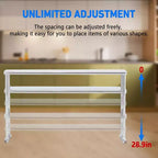 Double étagère supérieure en acier inoxydable, 30,5 x 152,4 cm, réglable en hauteur, pour table de préparation commerciale dans la cuisine de restaurant ou à la maison