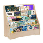 Étagère à livres pour enfants à 5 niveaux avec rangement, étagère de présentation pour tout-petits, support à livres, organisateur de livres d'histoires multifonctionnel, étagère à livres de peinture pour chambre d'enfant