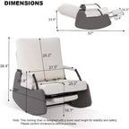 Planeur à 3 positions - Fauteuil à bascule pliable avec repose-pieds escamotable