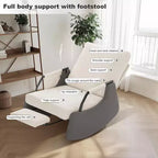 Planeur à 3 positions - Fauteuil à bascule pliable avec repose-pieds escamotable