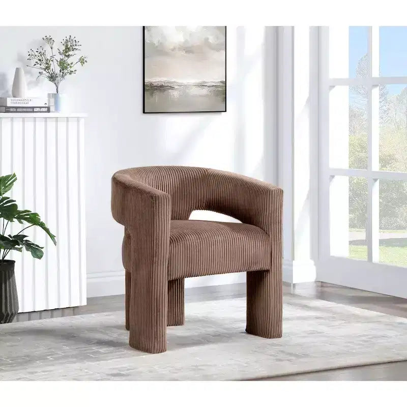 , Chaise d'appoint/de salle à manger en velours côtelé