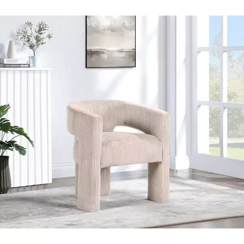 , Chaise d'appoint/de salle à manger en velours côtelé