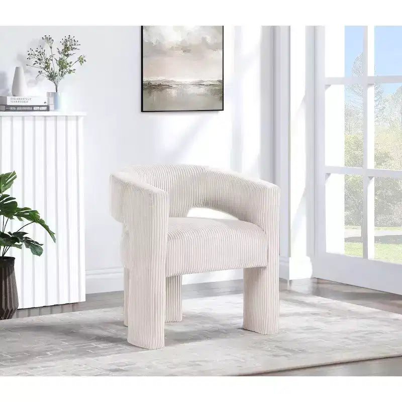 , Chaise d'appoint/de salle à manger en velours côtelé