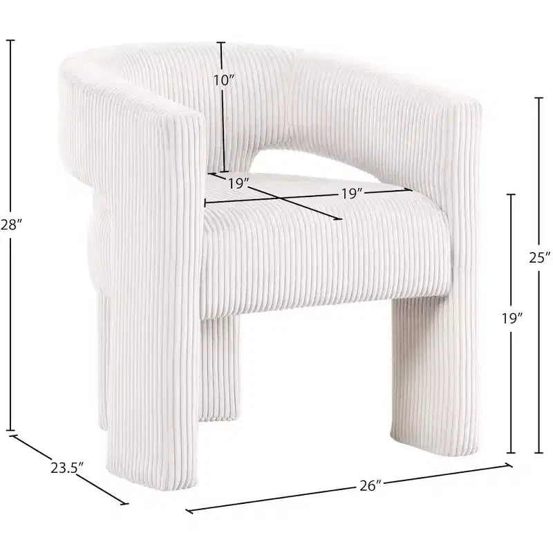 , Chaise d'appoint/de salle à manger en velours côtelé