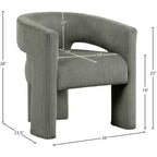 , Chaise d'appoint/de salle à manger en velours côtelé