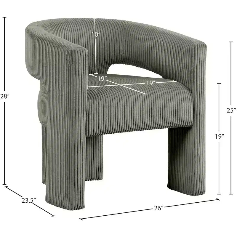 , Chaise d'appoint/de salle à manger en velours côtelé