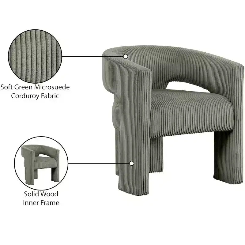 , Chaise d'appoint/de salle à manger en velours côtelé
