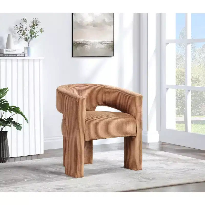 , Chaise d'appoint/de salle à manger en velours côtelé