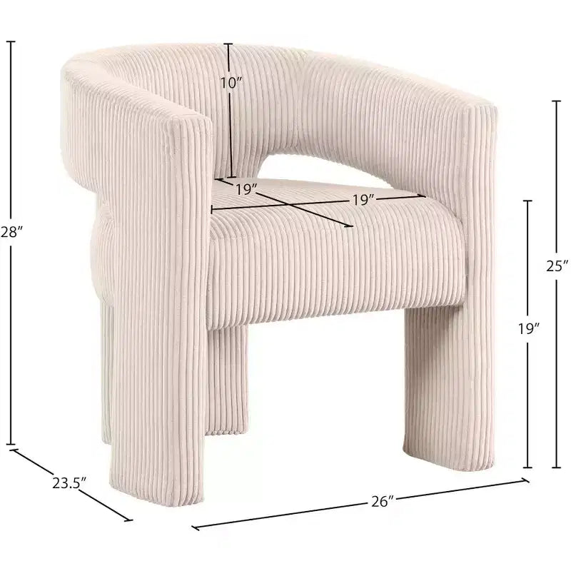 , Chaise d'appoint/de salle à manger en velours côtelé