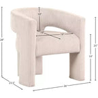 , Chaise d'appoint/de salle à manger en velours côtelé