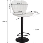 Tabourets de bar pivotants à hauteur de comptoir, Chaises de bar de cuisine avec dossier et accoudoirs, Tabourets de bar de salle à manger pour bar, cuisine, salle à manger