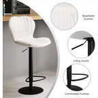 Tabourets de bar pivotants à hauteur de comptoir, Chaises de bar de cuisine avec dossier et accoudoirs, Tabourets de bar de salle à manger pour bar, cuisine, salle à manger