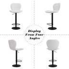 Tabourets de bar pivotants à hauteur de comptoir, Chaises de bar de cuisine avec dossier et accoudoirs, Tabourets de bar de salle à manger pour bar, cuisine, salle à manger
