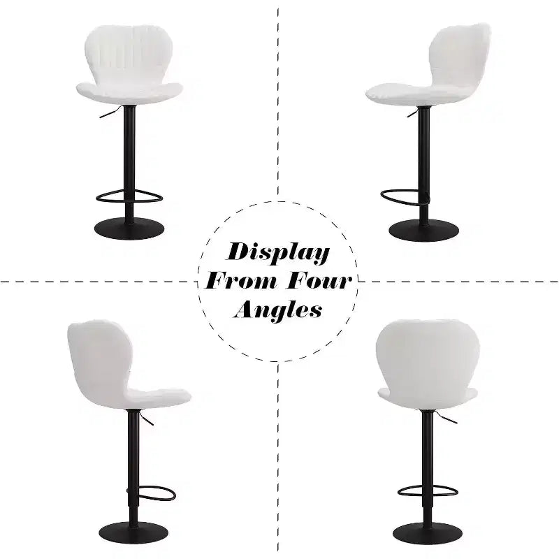 Tabourets de bar pivotants à hauteur de comptoir, Chaises de bar de cuisine avec dossier et accoudoirs, Tabourets de bar de salle à manger pour bar, cuisine, salle à manger