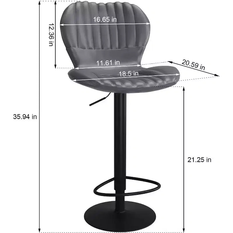Tabourets de bar pivotants à hauteur de comptoir, Chaises de bar de cuisine avec dossier et accoudoirs, Tabourets de bar de salle à manger pour bar, cuisine, salle à manger