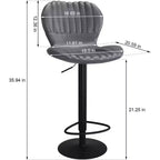 Tabourets de bar pivotants à hauteur de comptoir, Chaises de bar de cuisine avec dossier et accoudoirs, Tabourets de bar de salle à manger pour bar, cuisine, salle à manger