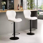 Tabourets de bar pivotants à hauteur de comptoir, Chaises de bar de cuisine avec dossier et accoudoirs, Tabourets de bar de salle à manger pour bar, cuisine, salle à manger
