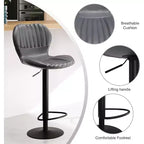Tabourets de bar pivotants à hauteur de comptoir, Chaises de bar de cuisine avec dossier et accoudoirs, Tabourets de bar de salle à manger pour bar, cuisine, salle à manger