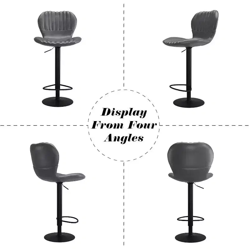 Tabourets de bar pivotants à hauteur de comptoir, Chaises de bar de cuisine avec dossier et accoudoirs, Tabourets de bar de salle à manger pour bar, cuisine, salle à manger