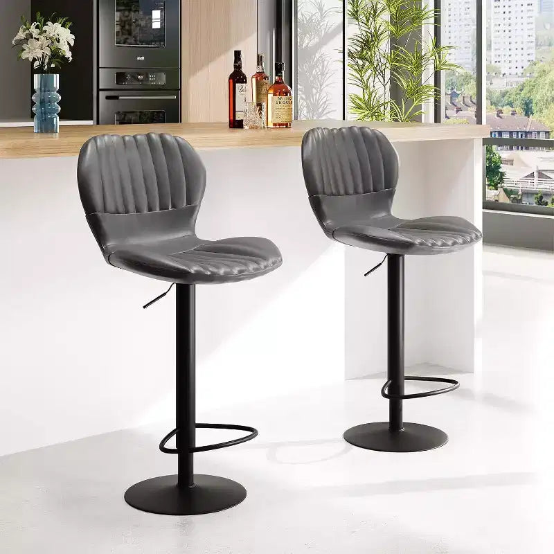 Tabourets de bar pivotants à hauteur de comptoir, Chaises de bar de cuisine avec dossier et accoudoirs, Tabourets de bar de salle à manger pour bar, cuisine, salle à manger