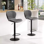 Tabourets de bar pivotants à hauteur de comptoir, Chaises de bar de cuisine avec dossier et accoudoirs, Tabourets de bar de salle à manger pour bar, cuisine, salle à manger