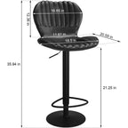 Tabourets de bar pivotants à hauteur de comptoir, Chaises de bar de cuisine avec dossier et accoudoirs, Tabourets de bar de salle à manger pour bar, cuisine, salle à manger