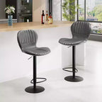Swivel Counter Height Bar Stools, Kitchen Bar Chairs with Backrest and Armrests, Dining Barstools for Bar, Kitchen, Dining Room