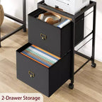 Caisson de classement mobile 2/3 tiroirs, tiroirs de rangement sous bureau sur roulettes pour l'organisation du bureau à domicile