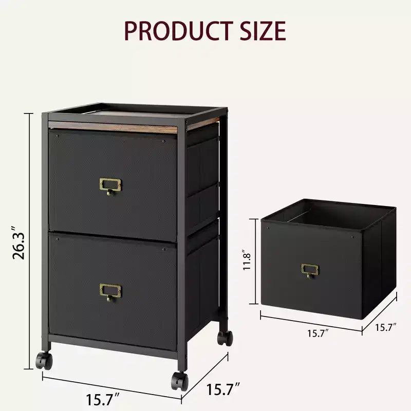 Caisson de classement mobile 2/3 tiroirs, tiroirs de rangement sous bureau sur roulettes pour l'organisation du bureau à domicile