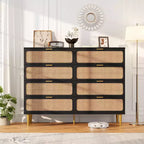8-Drawer Dresser, Modern Wooden Bedroom Chest of Drawers With Storage Drawers, Farmhouse Style TV Stand for Living Room, Bedroom