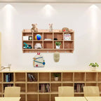 Organisateur de rangement mural avec casiers, étagère à 10 compartiments avec crochets pour salle de classe et garderie