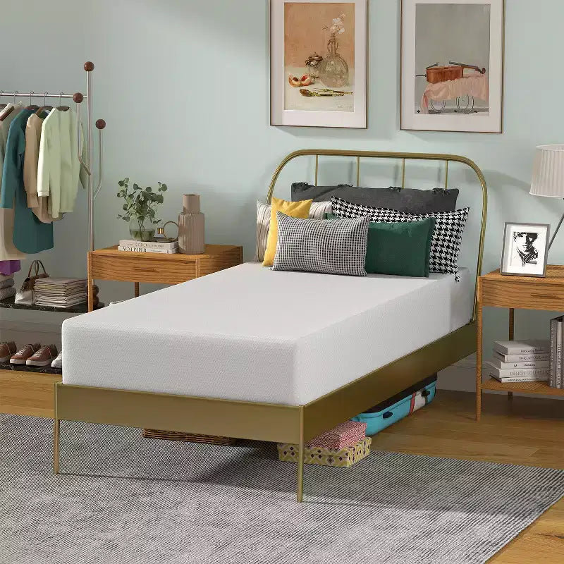 BestMassage 10 Inch Green Tea Memory Foam Mattress Cooling Gel Infused Mattress Medium Firm Mattresses