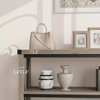 Console d'entrée, Console rustique avec grand espace de rangement, Console industrielle pour entrée avec 3 étagères ouvertes, Tables d'entrée pour salon